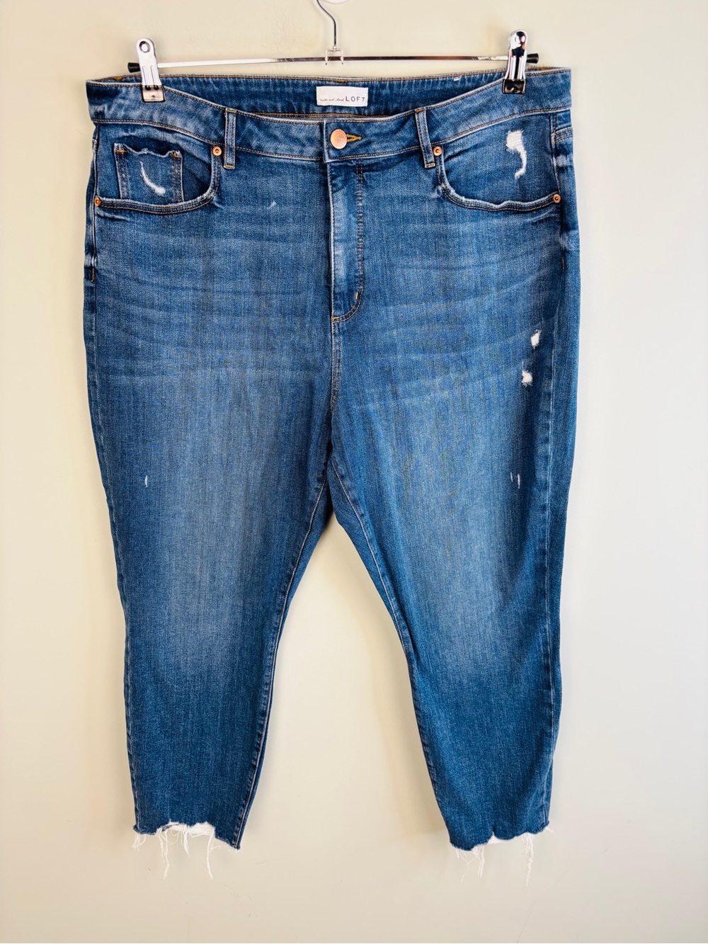 Loft Curvy High Waist Skinny Ankle Jean Size 16